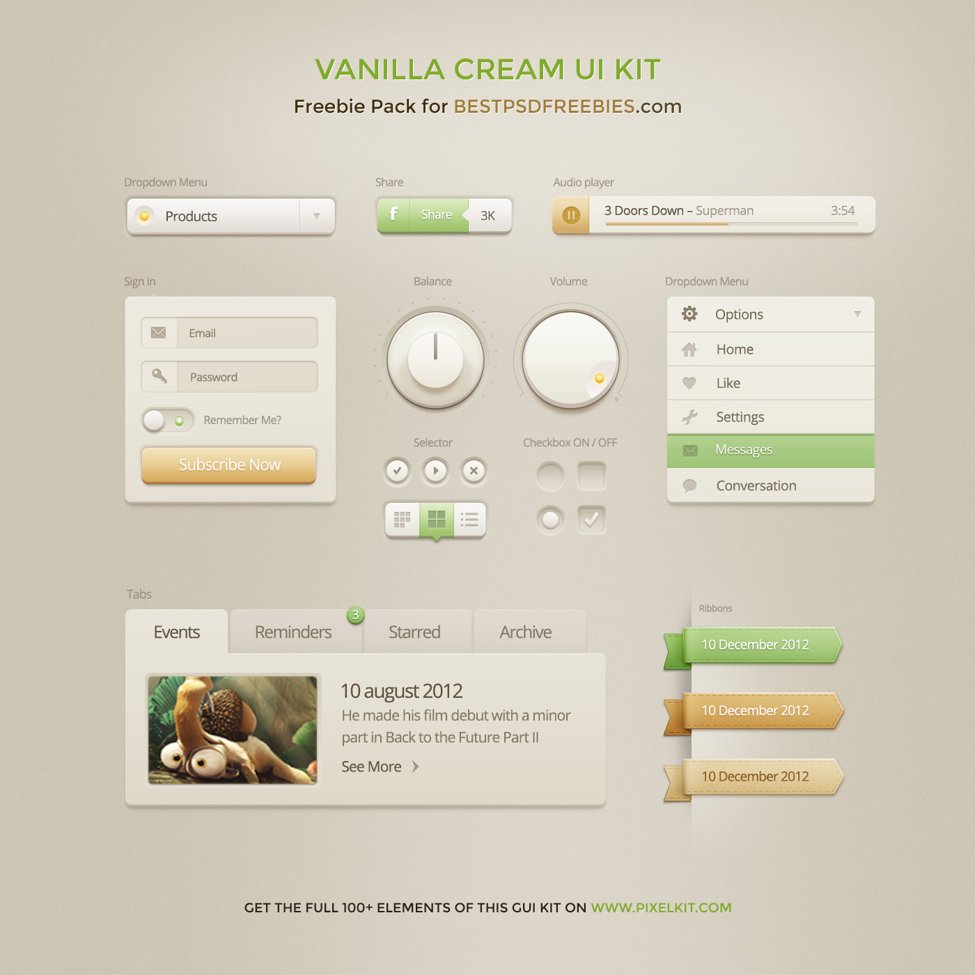 Vanilla Cream UI Kit